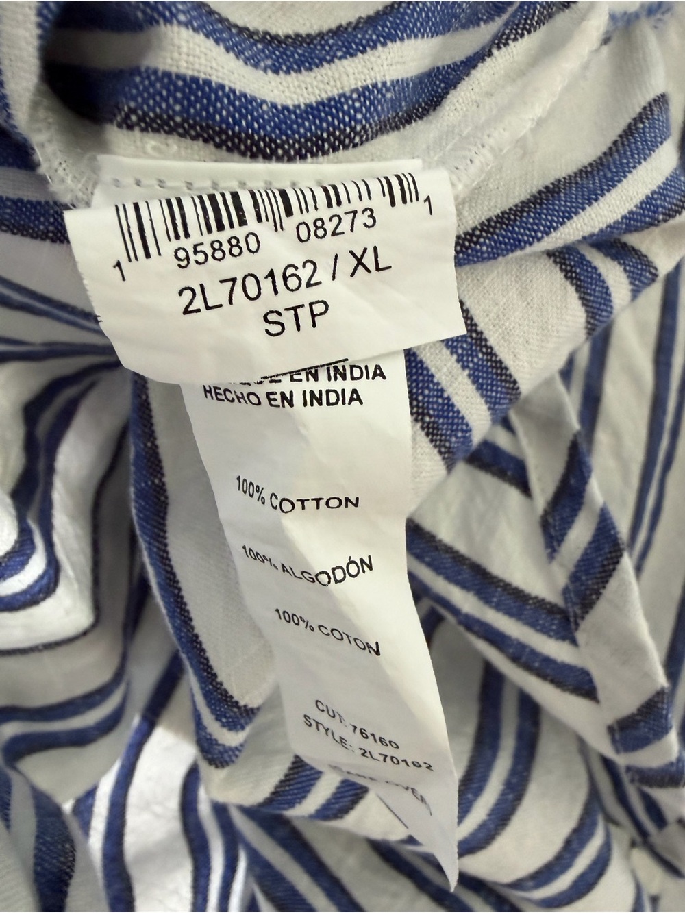 Karen Kane Cotton Striped Button Down Shirt - Picture 11 of 14